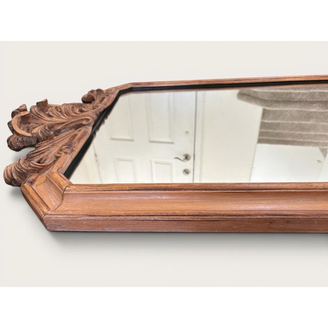 Antique Italian Hand-Carved Rococo Baroque Wall Mirror | Ornate Wood Louis XV Style For Sale - Image 10 of 13