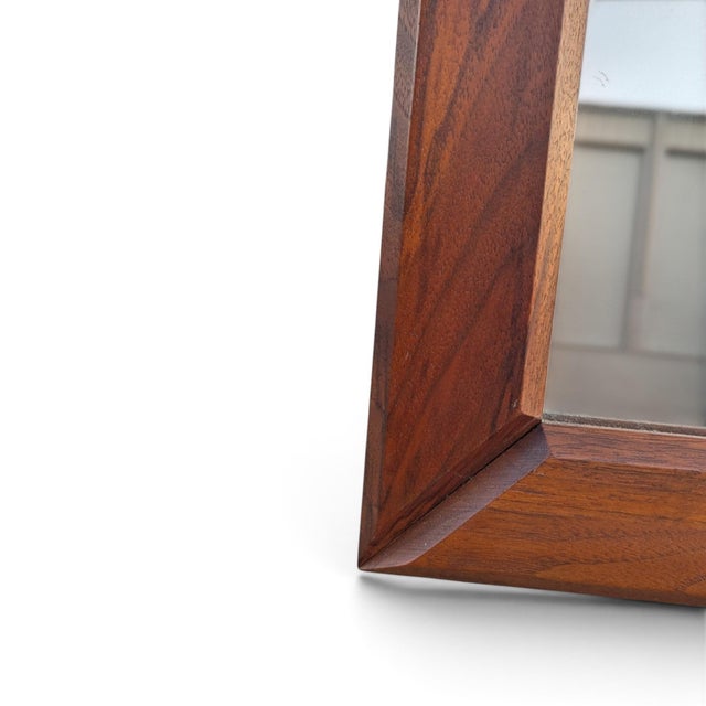 Pair of Brown-Saltman Mid-Century Modern Walnut Wall Mirrors, 1950s For Sale - Image 9 of 14