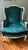 Kravet Mid-20th Century French Provincial Wingback Chair in Kravet Peacock Blue Velvet For Sale - Image 4 of 18