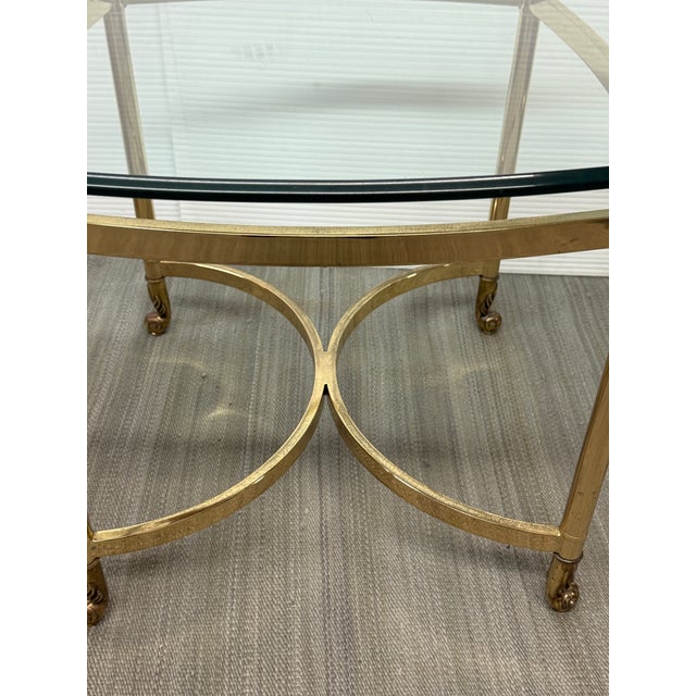 La Barge Hollywood Regency Brass Side Tables, Pair For Sale - Image 10 of 12