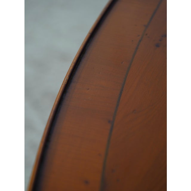 English Yew Wood Oval Coffee Cocktail Table For Sale - Image 9 of 13