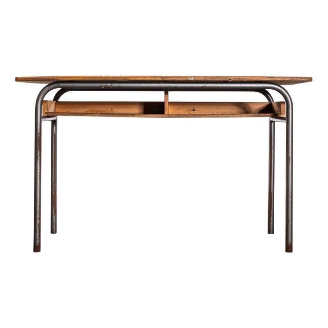 Mid-Century French Double School Desk or Console Table from Mullca, 1960s For Sale