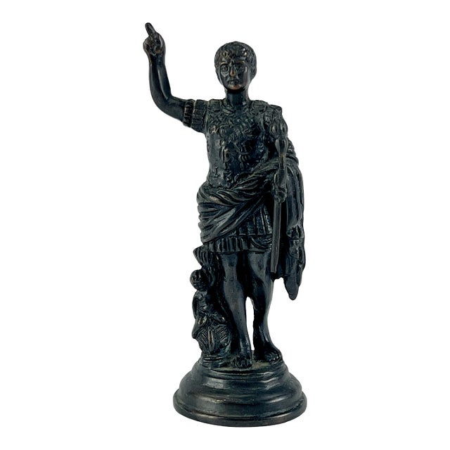 Vintage Italian Grand Tour Statuette of the Emperor Augustus of Prima Porta For Sale
