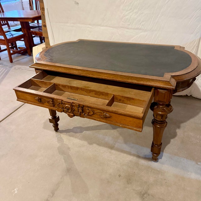 Mid 19th Century Mid-19th Century Walnut Library Desk, C. 1850-1860 For Sale - Image 5 of 7