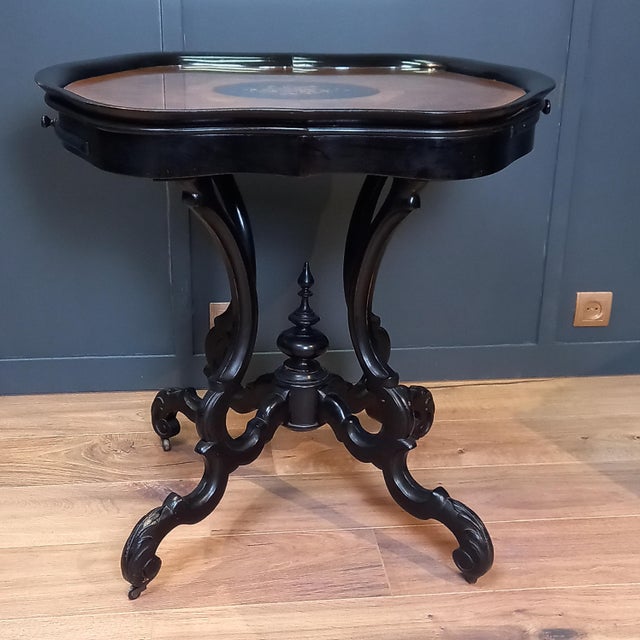 Dutch willem iii walnut wine table – antique tea table with extension leaves this elegant dutch willem iii wine table,...