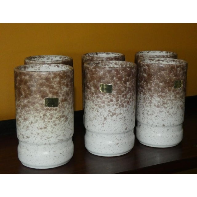 Ceramic Carafe with Glasses by Albino Reggiori for Ceramica Laveno, 1970s, Set of 7 For Sale - Image 9 of 10