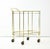 1950s Italian Solid Brass Two-Tier Bar Cart For Sale - Image 10 of 11
