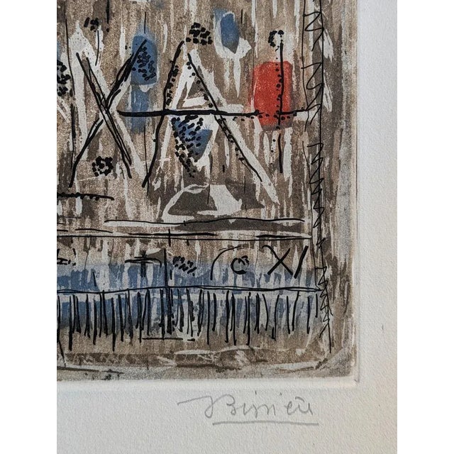 Roger BISSIÈRE (1886-1964) Abstract composition, 1962. Color engraving, hand-signed by the artist in pencil lower right...