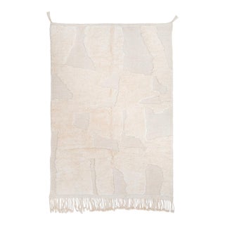 Textured Organic Hand-Knotted Wool Rug | 9'10" X 6'9" | One of a Kind For Sale