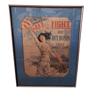 Howard Chandler Christy Fight or Buy Bonds 1917 War Poster For Sale