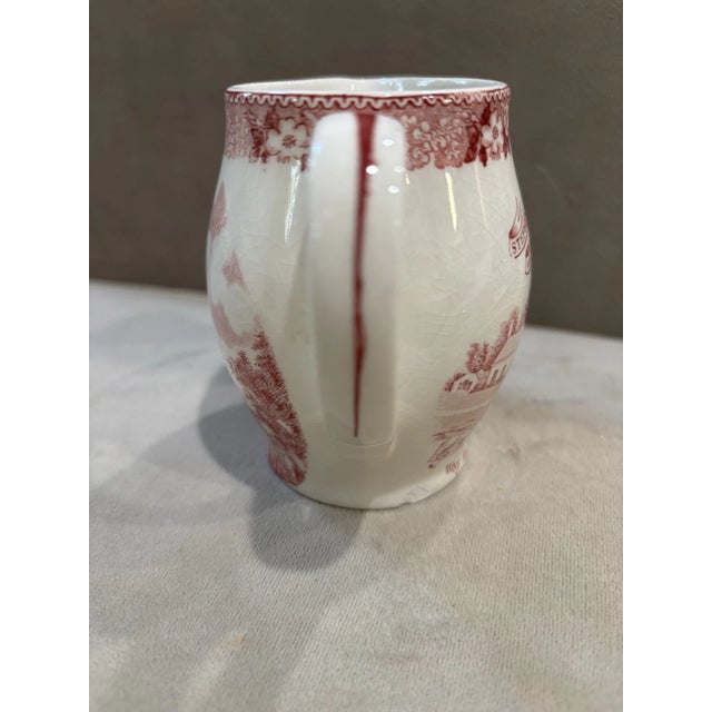 1990s Vintage Old English Staffordshire Ware Stephen Foster Memorial White Springs Pitcher For Sale - Image 5 of 6