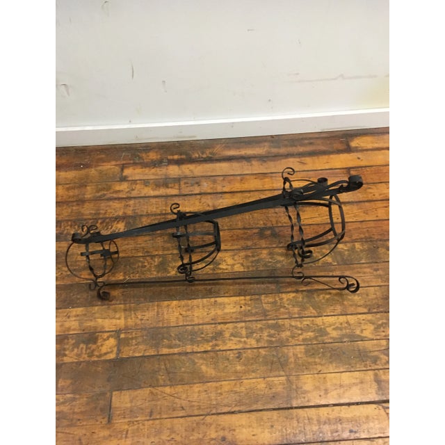 Mediterranean Antique Wrought Iron Plant Stand For Sale - Image 3 of 6