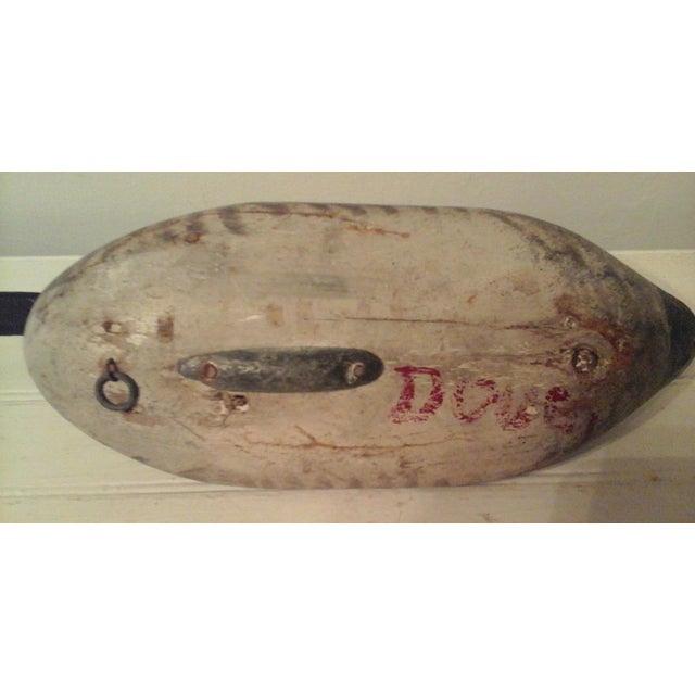 Early 20th Century Antique American Folk Art Wooden Duck Decoy With Rare Swivel Head For Sale - Image 5 of 16