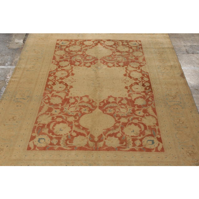 A fabulous 6x9 Tabriz antique rug originating from Persia circa 1920-1930 making a distinguished entry to Rug & Kilim’s...