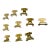 Vintage 1970s Brass Self-Closing Cabinet Hinges - 18 For Sale