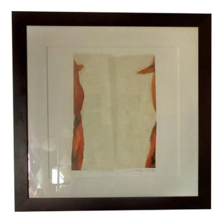 Mary Mackey From Mythos Series Minimalist Abstract Paints Pencil Paper Collage - Signed For Sale