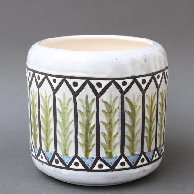Vintage French Ceramic Cachepot by Roger Capron, 1970s For Sale - Image 4 of 15