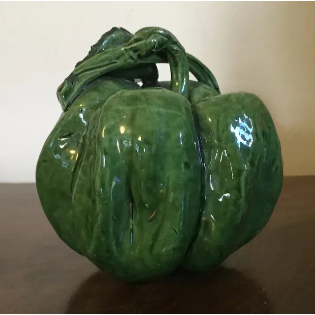 Antique Early 19th Century English Porcelain Botanical Model of a Green Pepper For Sale In New York - Image 6 of 13