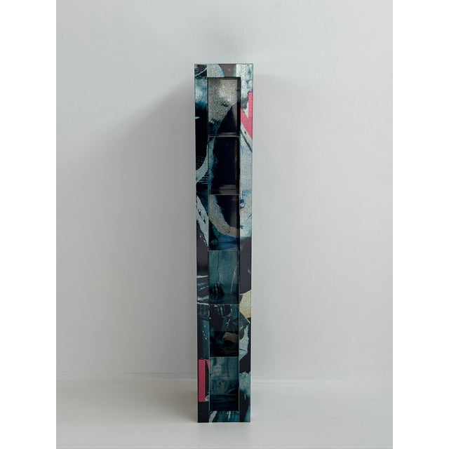Blue Bookcase by Mimmo Rotella and Zero Disegno Marco Ferreri, 2000s For Sale - Image 8 of 8
