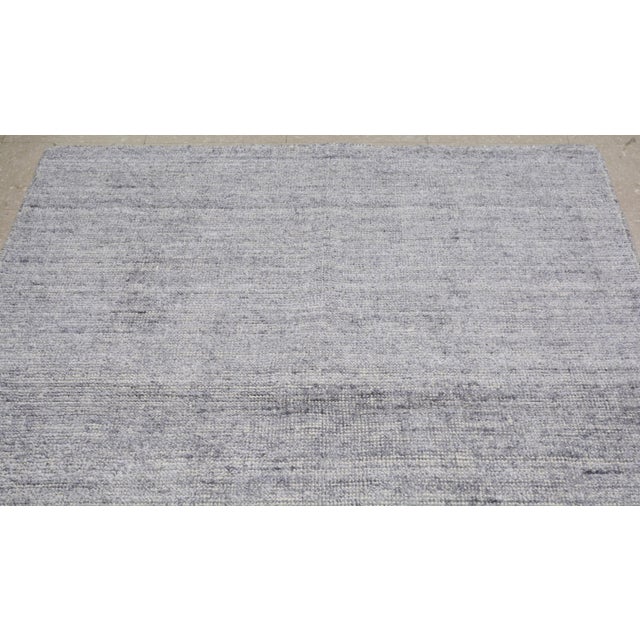 1950s Modern Indian Handloom Wool/Bamboo Rug, 3'x12' For Sale - Image 4 of 6