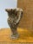 1920s French Hand Decorated Terra Cotta Vase Encrusted with Sand & Tiny Sea Shells from the South of France