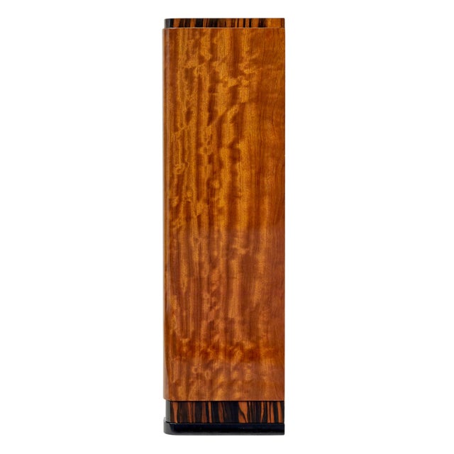 Mid-Century Scandinavian Teak and Zebrawood Low Open Bookcase, 1950 For Sale - Image 3 of 11