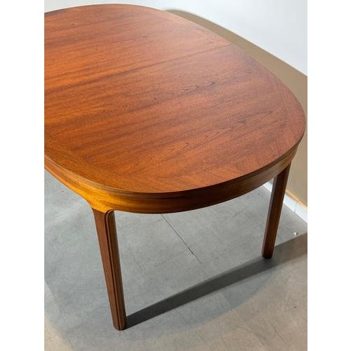 Oval Extendable Dining Table in Teak from Nathan For Sale - Image 3 of 9
