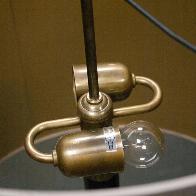 Mid-Century Modern Mahogany & Brass Floor Lamp, Italy, 1960s For Sale - Image 4 of 6