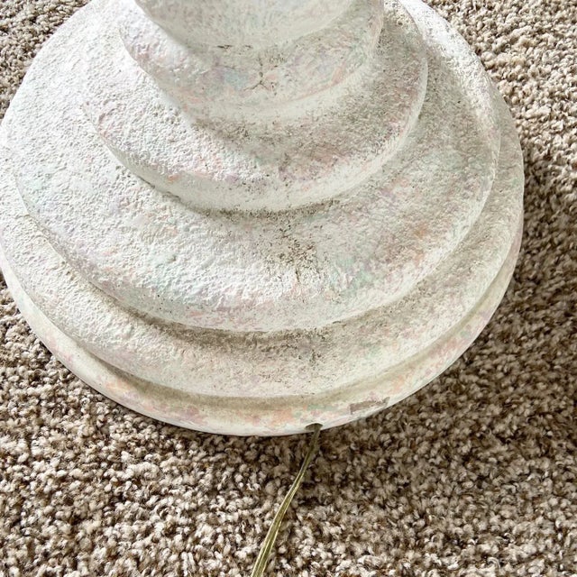 Postmodern Ribbed Color Speckled Pillar Floor Lamp For Sale - Image 10 of 11