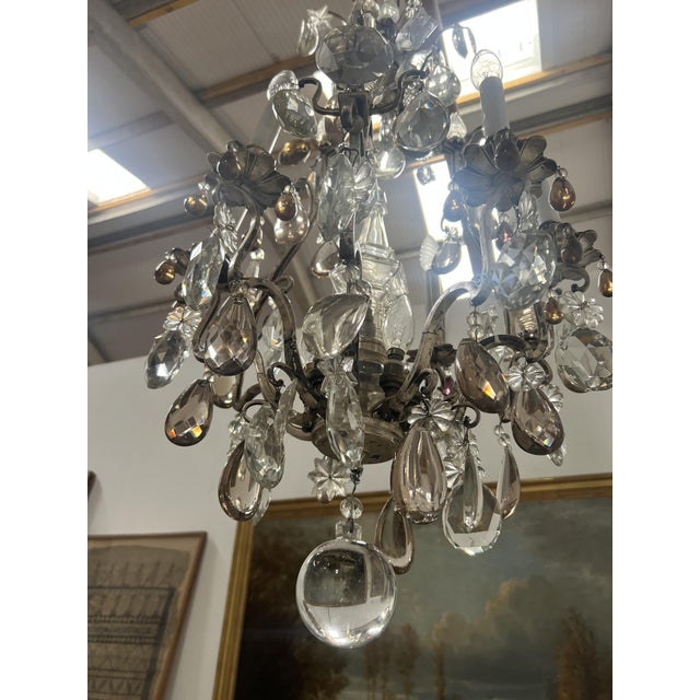 Louis XV Style Cage Chandelier with Pendants, Late 19th Century For Sale - Image 11 of 16