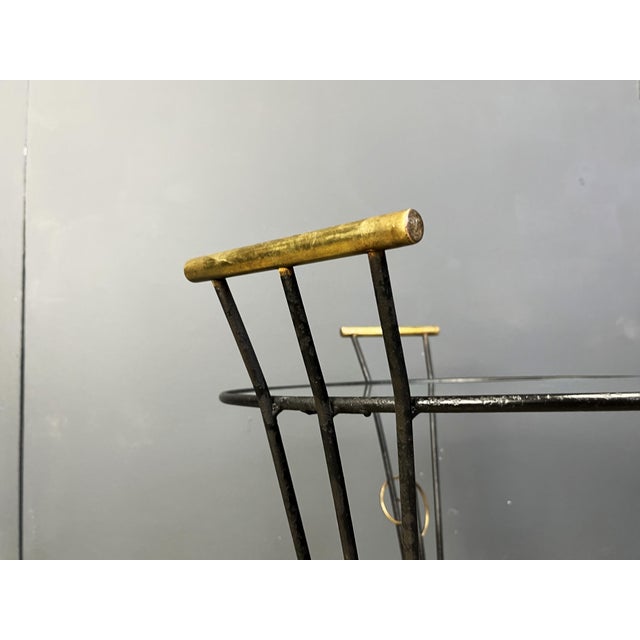 Black Mid-Century Two Tier Italian Trolley, 1950s For Sale - Image 8 of 9