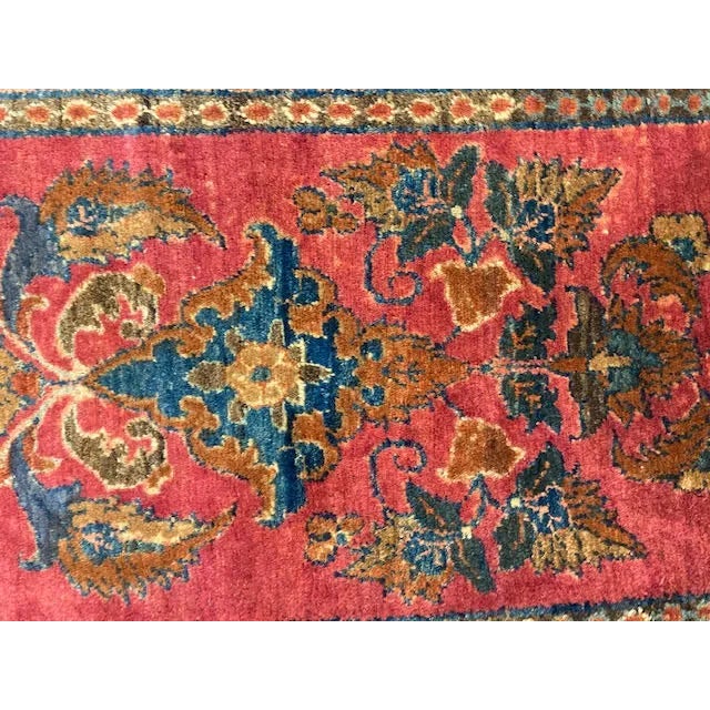 Wool pile genuine hand made very fine antique Persian Lillihan -