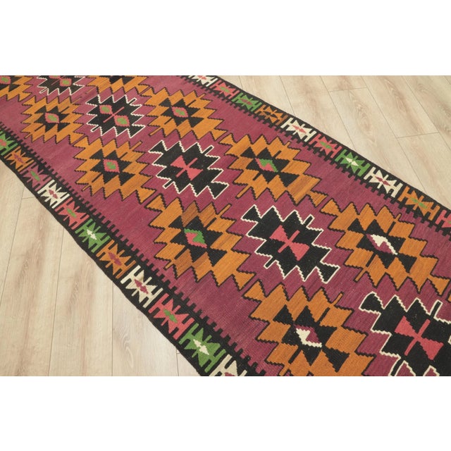 1970s Tribal Red Ethnic Kilim Rug For Sale - Image 12 of 13