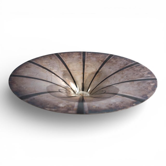Metal Bauhaus Sculptural Ikora Bowl in Silver-Plated Brass by Paul Haustein for WMF, 1930s For Sale - Image 7 of 13