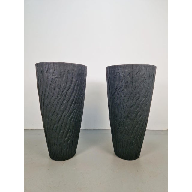 Black Large Handmade Talon Floor Vases or Planters, 2000s, Set of 2 For Sale - Image 8 of 8