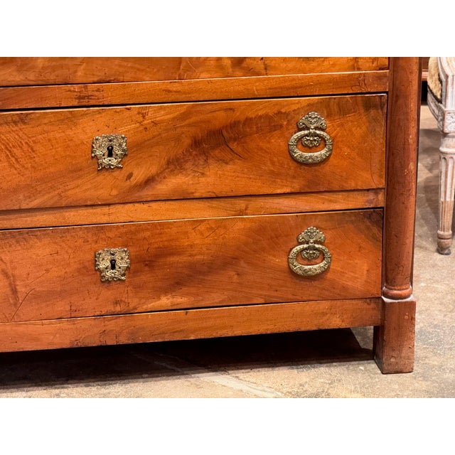 19th Century French Empire Walnut Chest For Sale - Image 6 of 12