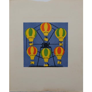 Lucien Boucher, La roue en montgolfière, Lithograph For Sale
