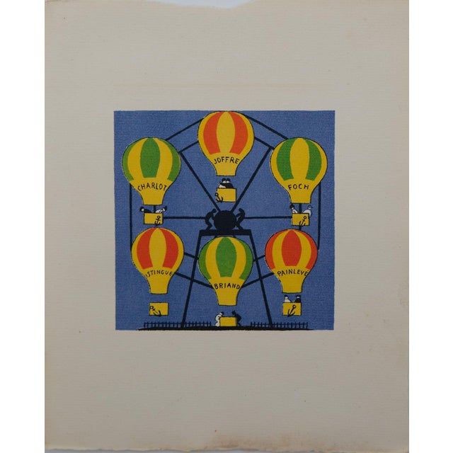 Lucien Boucher, La roue en montgolfière, Lithograph For Sale