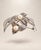 1960s Mid-Century Sterling Silver Filigree & Japanese Pearls Flower Spray Brooch / Pin For Sale - Image 5 of 6