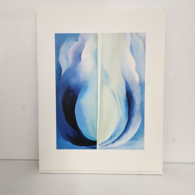 Paper Vintage 80's Georgia O’Keeffe Floral Prints — Mounted & Ready to Hang- Set of 5 For Sale - Image 7 of 17