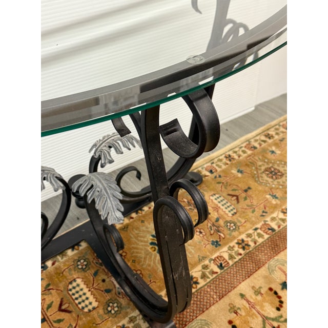 Tommy Bahama In the Style of Tommy Bahama Wrought Iron Console Table For Sale - Image 4 of 11