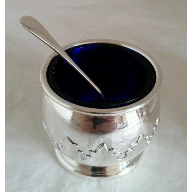 Vintage English Sterling Silver Condiment Set by A. E. Poston, 1930s, Set of 3 For Sale - Image 4 of 7