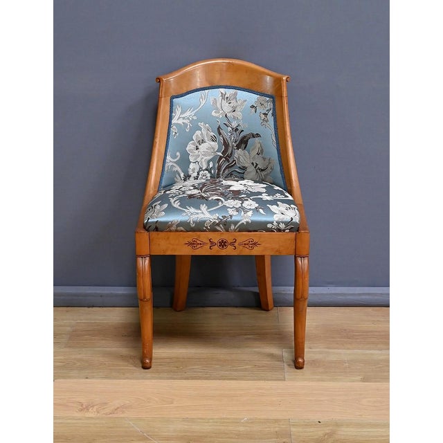 Gondola Chair in Cherry and Speckled Maple For Sale - Image 16 of 18