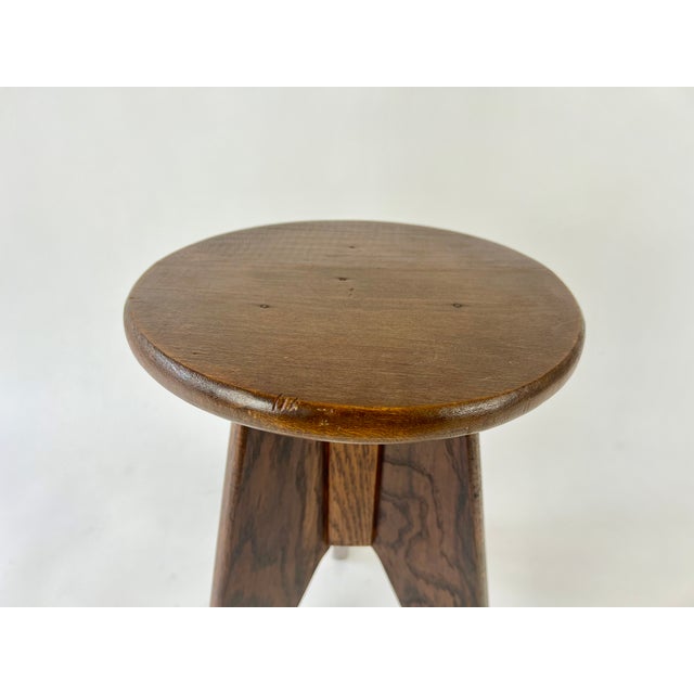 Wood French Modernist Stool, 1940s For Sale - Image 7 of 14