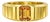 Citrine Solitaire Ring for Men Silver, Gold, Size 9.5 For Sale