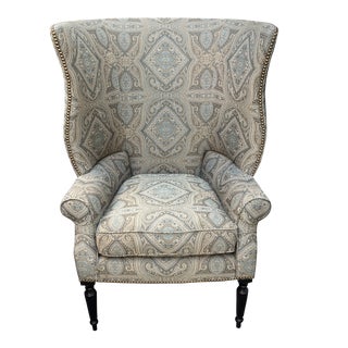 Custom Wainscott Wing Chair by Victoria Hagan Home For Sale