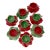 1970s Vintage Hollywood Regency Boho Chic Majolica Cabbageware Demitasse Cups & Saucer, Service for 8 - 16 Pieces, Christmas For Sale