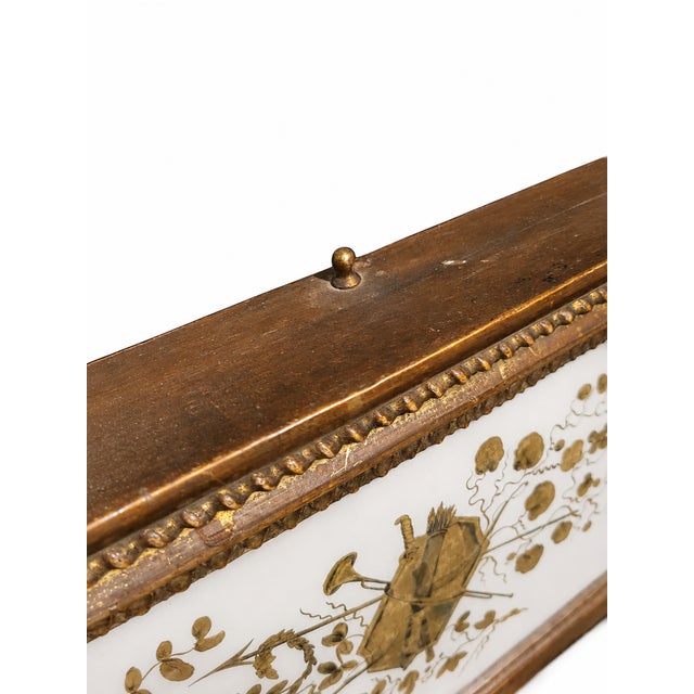 1810s Boston Federal Giltwood Mirror With Cady & Maunder Label and Eglomise Glass For Sale - Image 9 of 13
