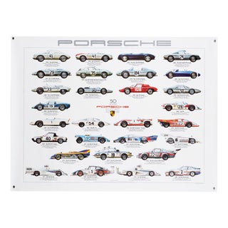 Original Porsche Poster by Ken Rush For Sale