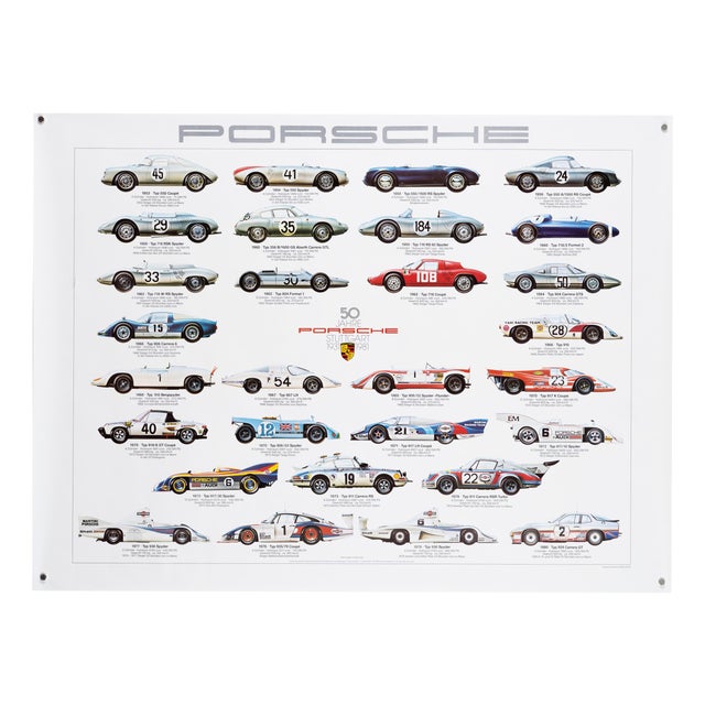 Original Porsche Poster by Ken Rush For Sale